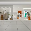 Elegant Modern Clothing Store Interior With Fashion Displays Mannequins And Shelves