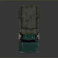 Green Dump Truck Exterior Design With Front Grille And Open Bed