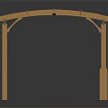 Wooden Pergola With Lattice Roof And Columns For Outdoor Garden Design