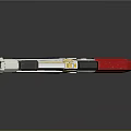 Futuristic Sci Fi Weapon With White Yellow Red Blue Components And Grip Design
