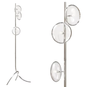 Dolce modern glass floor lamp 18w 3d model
