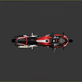 Sleek Red and Black Sport Motorcycle With Streamlined Bodywork and Racing Design