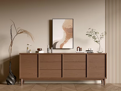 Modern Wood Grain Cabinet Simple Style Cabinet Whole Cabinet Sideboard Balcony Cabinet Storage Cabinet Entrance Cabinet 3d model