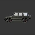 Dark Gray Off Road SUV With Large Wheels Red Brake Calipers And Bold Grille
