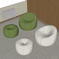 Modern Lazy Sofa Stool 3d model