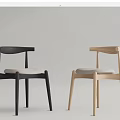 Modern Minimalist Dining Chairs With Wooden Frame And Upholstered Seats In Different Colors