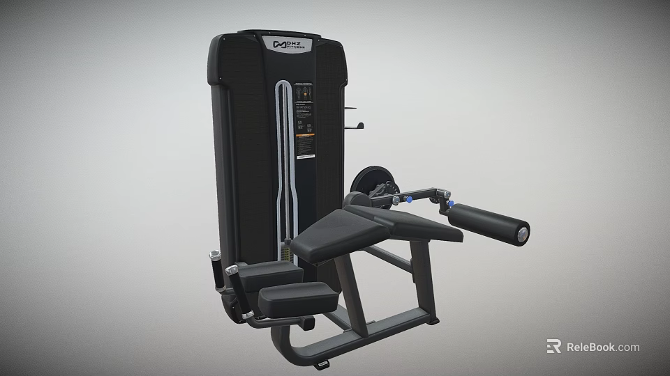 Seated Leg Press Fitness Equipment With Black Frame And Ergonomic Design 3d model 