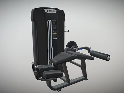 Seated Leg Press Fitness Equipment With Black Frame And Ergonomic Design 3d model