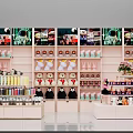 Colorful Retail Store Interior With Shelves Of Teddy Bears Cosmetics And Decorative Items