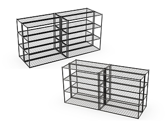 Hardware Barbed Wire Rack 3d model