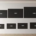 Various Size TVs Displayed on Wall Including 43 to 100 Inch Screens