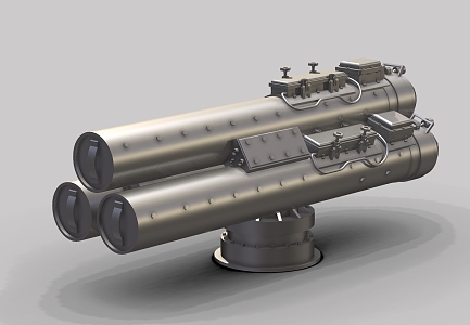 Air defense system missile launcher launch system 3d model