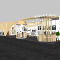GUANGMING Exhibition Booth Modern Wooden Design With Display Items And Lighting