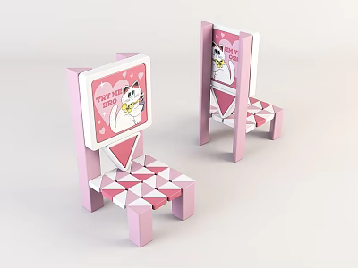 Modern Children's Chair Home Chair 3d model