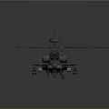 Modern Military Attack Helicopter With Rotor Blades Weapon Systems And Detailed Cockpit