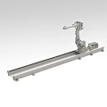 Industrial Robotic Arm Mounted On Linear Track For Automated Manufacturing Applications