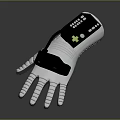 White Glove With Black Tech Attachment And Functional Sensor Design Features