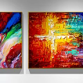 Colorful Abstract Paintings With Diverse Styles For Modern Wall Art