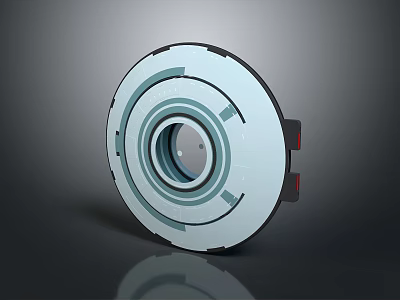 Cosmic Exploration Spacecraft Optical Lens Module With Circular Ring Design 3d model