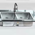 Essential Modern Kitchen Appliances Including Refrigerator Range Hood Ovens Gas Stove Sink and Rice Cooker