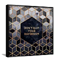 Abstract Painting With Geometric Patterns Gold Lines And Black Gray Background 3d model