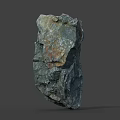 Natural Rock With Rough Surface And Varied Gray Brown Orange Hues 3d model