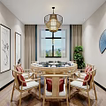 New Chinese-style private room box 3d model