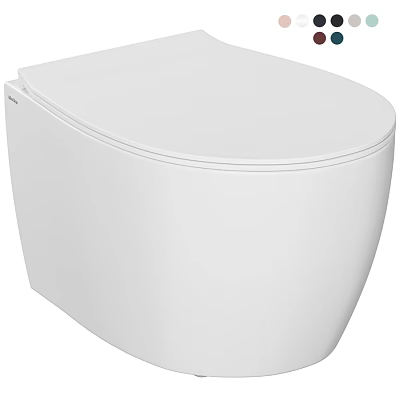 Elegant Modern White Toilet with Sleek Ceramic Design and Smooth Surface 3d model