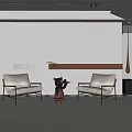 Modern leisure sofa combination sofa coffee table combination 3d model