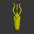 3D Fantasy Creature Character With Large Mouth Sharp Teeth And Tentacles 3d model