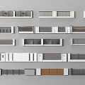 Various Building Facade Decorative Panel Designs Featuring Textures and Patterns
