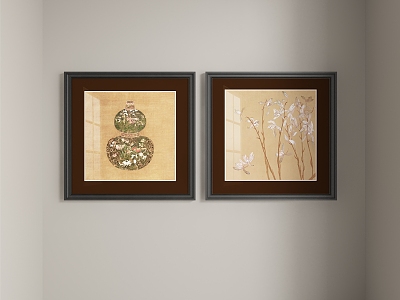 New Chinese abstract decorative painting 3d model