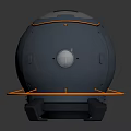 modern life-support capsule life-support system 3d model