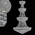 Elegant Crystal Chandelier With Multi tiered Design And Sparkling Crystals