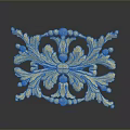 Vintage Golden Metal Decorative Household Ornament With Intricate Floral Patterns