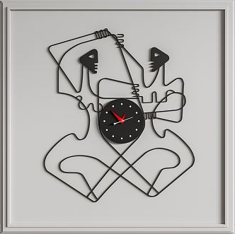 Modern clock creative wall clock 3d model