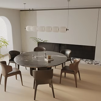 Modern table combination 3d model