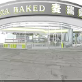 Rebecca Baked Bakery Shop in Mall with Glass Storefront and Bright Signage