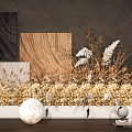 Reed Wheat Ear Flower Bed Flower Box Wheat Ear Plant Reed Display Ornaments Flower Box 3d model