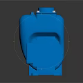 Blue Industrial Water Pump With Motor Housing And Compact Base Design