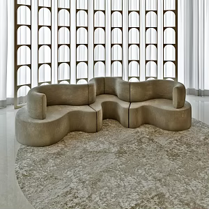 Modern shaped sofa 3d model