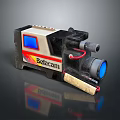 BetaCam Computer External Device With Black Body Blue Window Red Cable And Lens