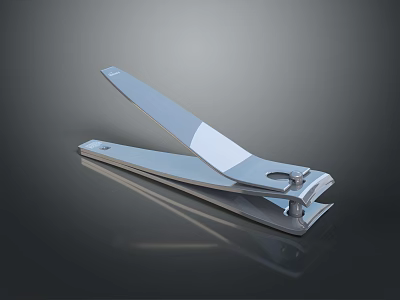 Stainless Steel Nail Clipper with Modern Ergonomic Design for Daily Personal Care 3d model