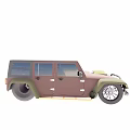 Classic Brown And Gray Jeep With Gray Roof And Alloy Wheels