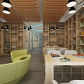 School Music Room With Colorful Ceiling Lights Yellow Chairs And Black Piano