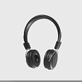 Black Over Ear Headphones With Comfortable Ear Cups And Adjustable Headband