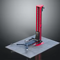 Red Vertical Mechanical Lifting Device With Platform Base And Stable Structure