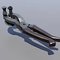 Industrial Equipment Manual Clamping Tool With Metal Construction And Brown Handles