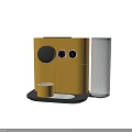 Yellow Coffee Machines With Modern Design Transparent Cups And Black Control Buttons For Daily Use