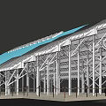 Modern Pergola With Geometric Metal Frame And Multi Layered Open Roof